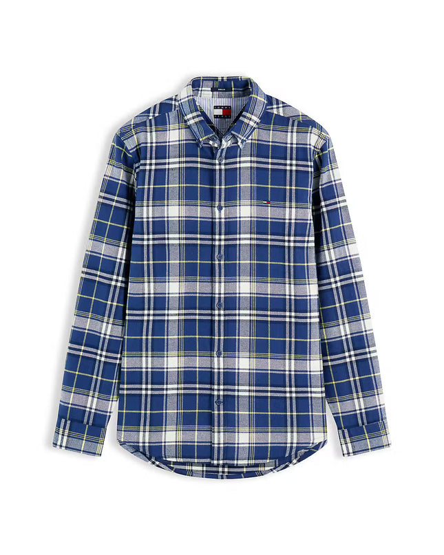 Regular Fit Flannel Check Shirt - Basic Navy Check