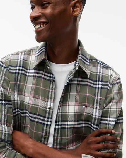 Regular Fit Check Brushed Flannel Shirt - Rocky Mountain Check