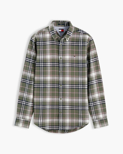 Regular Fit Check Brushed Flannel Shirt - Rocky Mountain Check