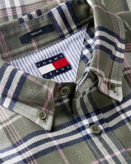 Regular Fit Check Brushed Flannel Shirt - Rocky Mountain Check