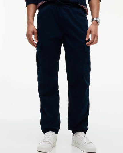 Sonny Tapered Cargo Joggers - Dark Blue