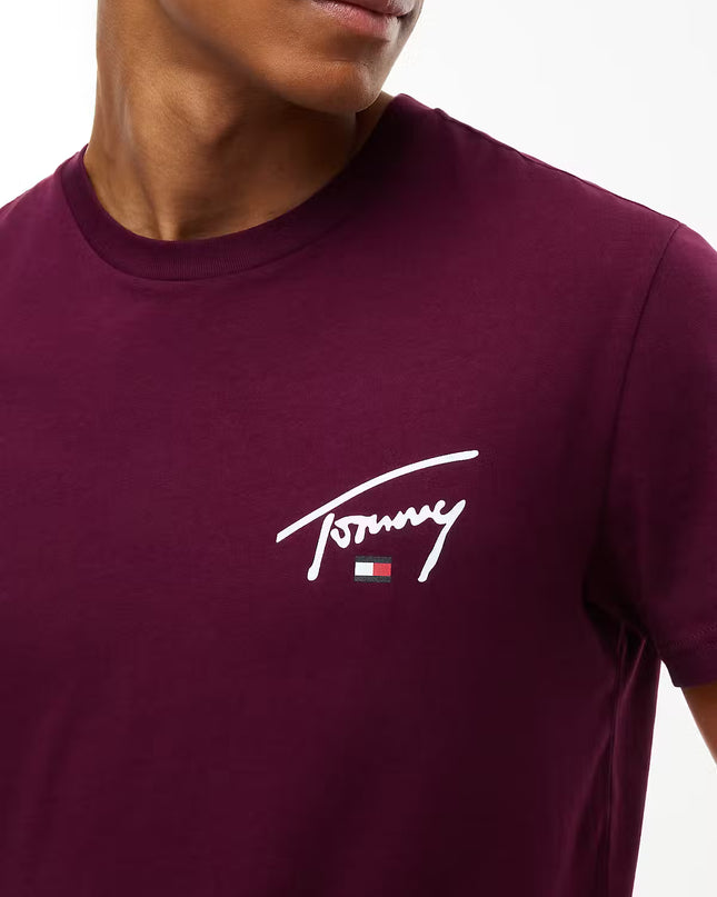 Slim Signature Chest Tee - Calypso Berry