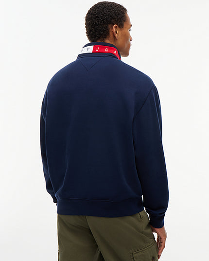 Tommy Badge Relaxed Quarter-Zip Sweatshirt