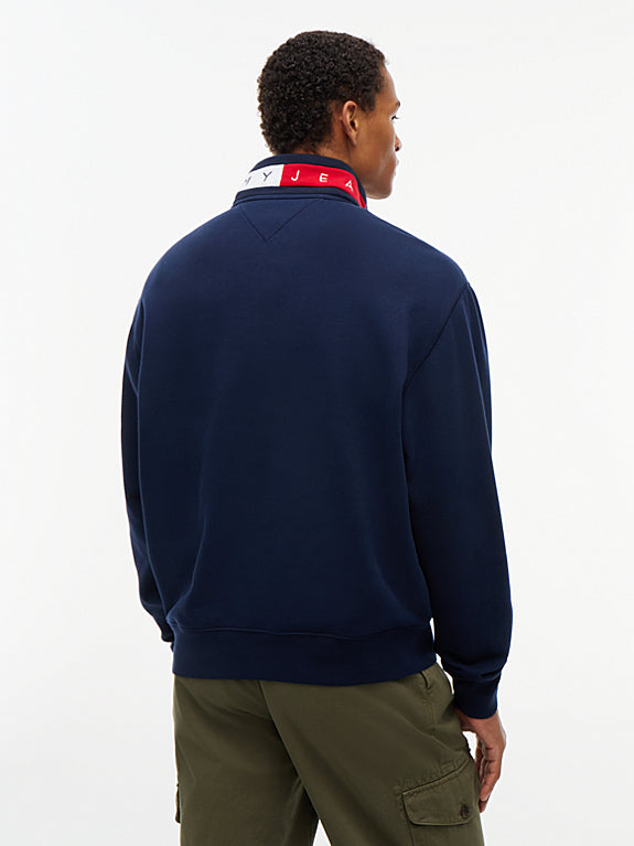 Tommy Badge Relaxed Quarter-Zip Sweatshirt