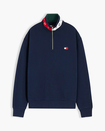 Tommy Badge Relaxed Quarter-Zip Sweatshirt
