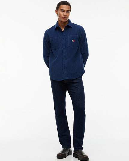 Tommy Jeans Relaxed Corduroy Shirt In Basic Navy