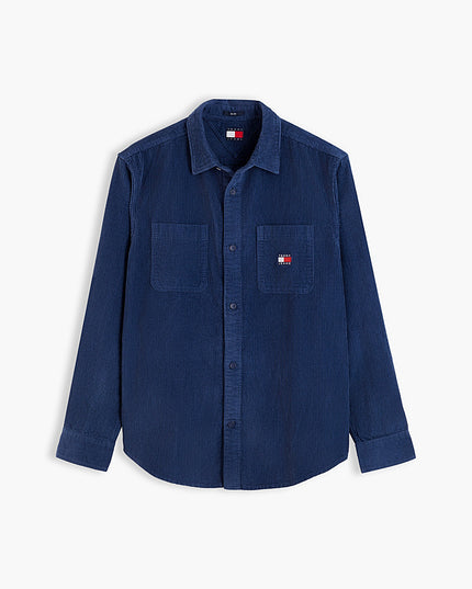 Tommy Jeans Relaxed Corduroy Shirt In Basic Navy