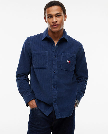 Tommy Jeans Relaxed Corduroy Shirt In Basic Navy
