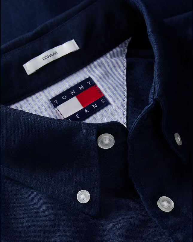 Regular Fit Flannel Shirt - Basic Navy