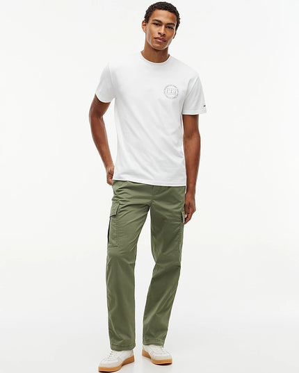 Wavy Flag Back Logo Jersey T-Shirt - Ecru