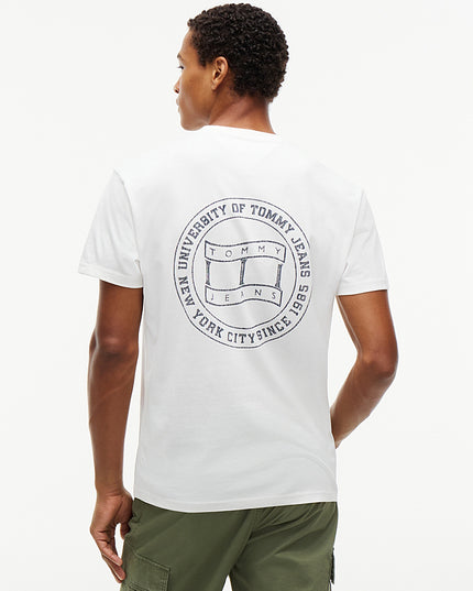 Wavy Flag Back Logo Jersey T-Shirt - Ecru