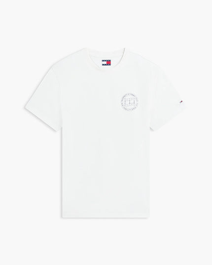 Wavy Flag Back Logo Jersey T-Shirt - Ecru