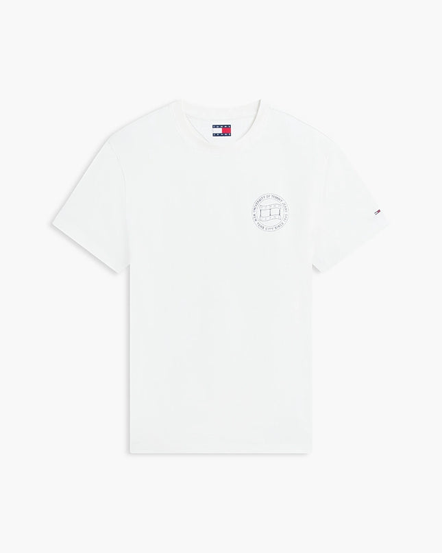 Wavy Flag Back Logo Jersey T-Shirt - Ecru