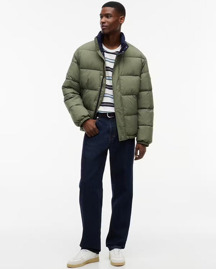 Colour-Blocked Relaxed Ripstop Puffer Jacket - Rocky Mountain