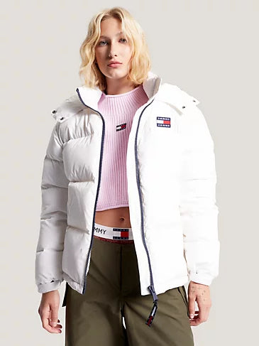 Tommy Jeans - Hooded Alaska Puffer Jacket - White