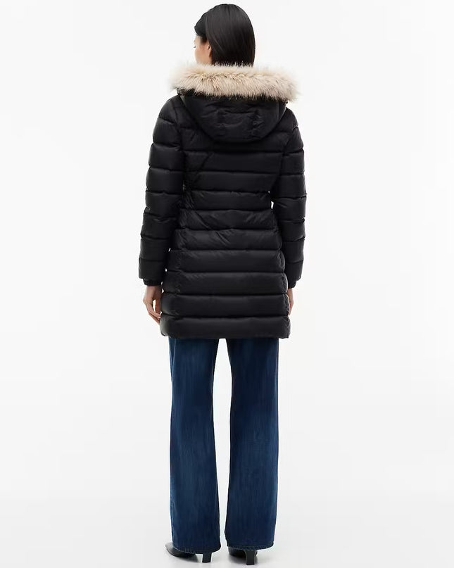 Slim Down Hooded Coat - Black