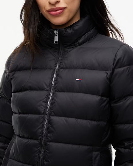 Slim Down Hooded Coat - Black