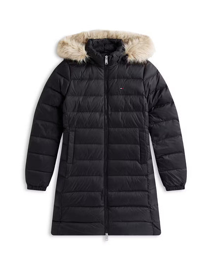 Slim Down Hooded Coat - Black