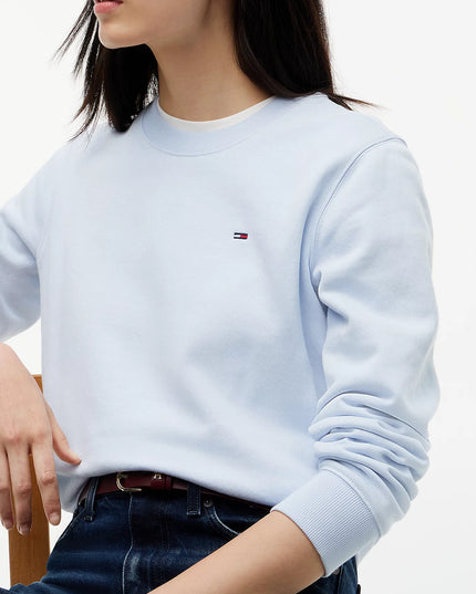 Brushed Fleece Crew Neck Sweatshirt - Sheer Blue