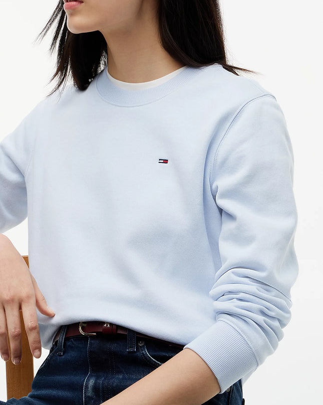 Brushed Fleece Crew Neck Sweatshirt - Sheer Blue