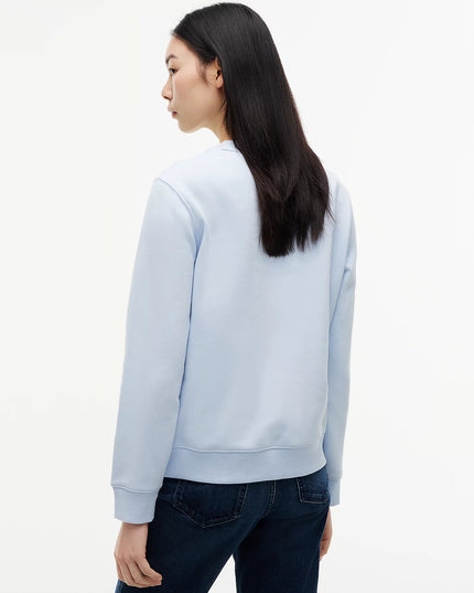 Brushed Fleece Crew Neck Sweatshirt - Sheer Blue