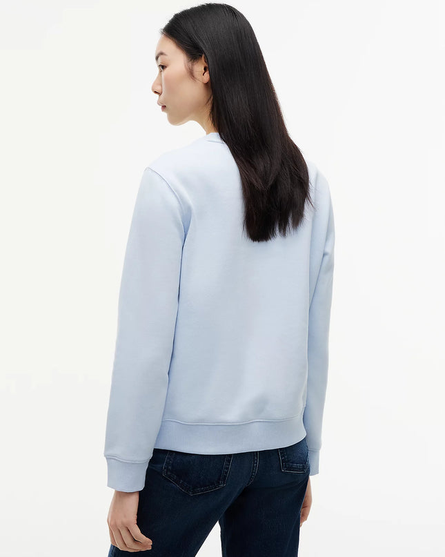 Brushed Fleece Crew Neck Sweatshirt - Sheer Blue