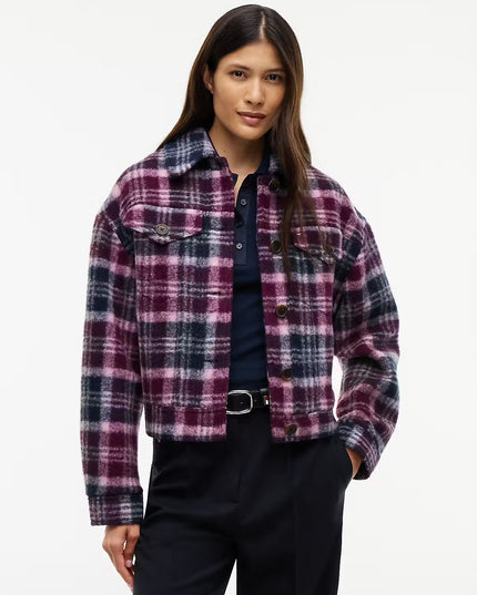 Wool Blend Trucker Jacket