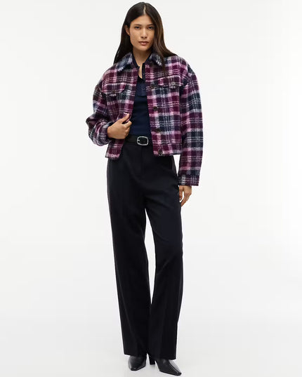 Wool Blend Trucker Jacket