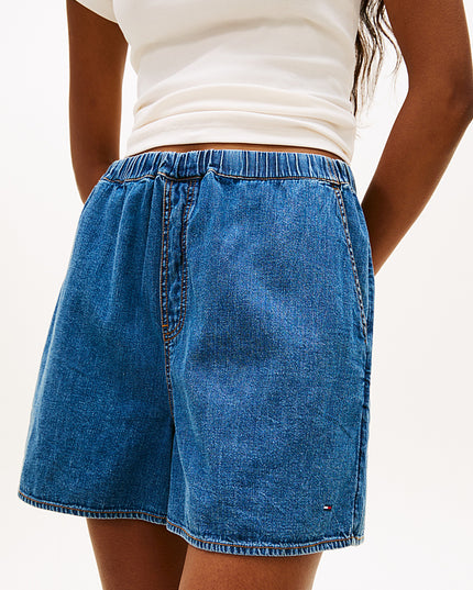 Chambray Loose Shorts - Medium Denim