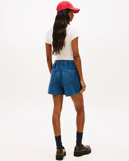 Chambray Loose Shorts - Medium Denim