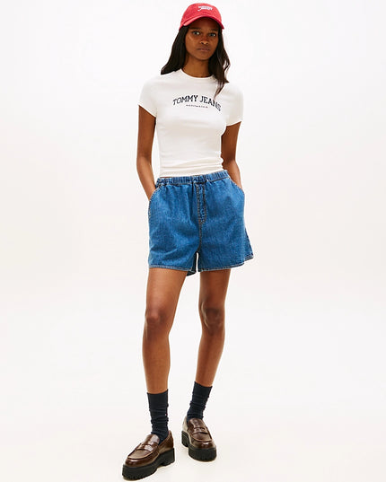 Chambray Loose Shorts - Medium Denim