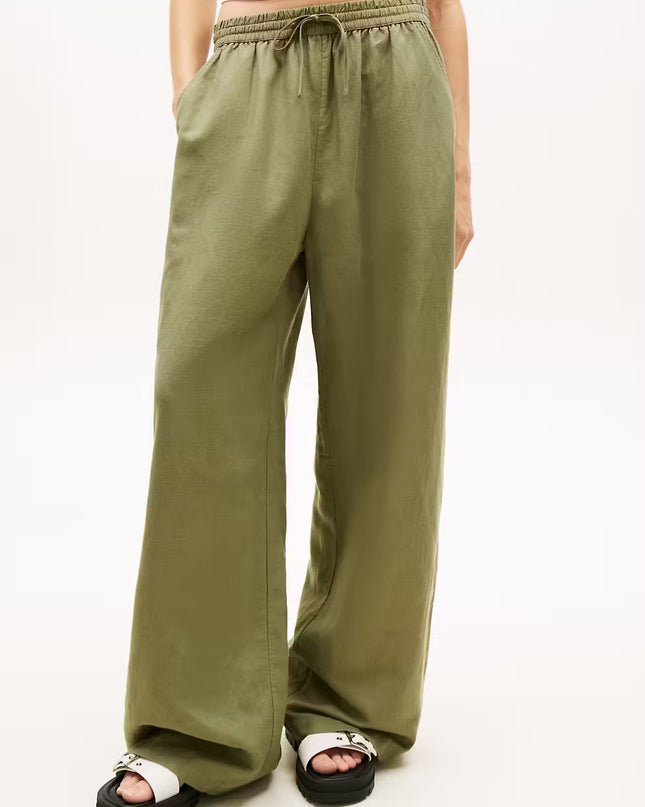 TJW Essential Linen Trouser - Bay Leaf