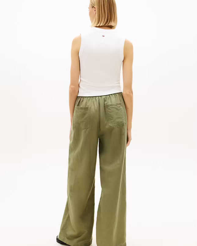 TJW Essential Linen Trouser - Bay Leaf