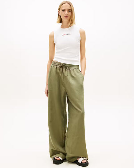 TJW Essential Linen Trouser - Bay Leaf