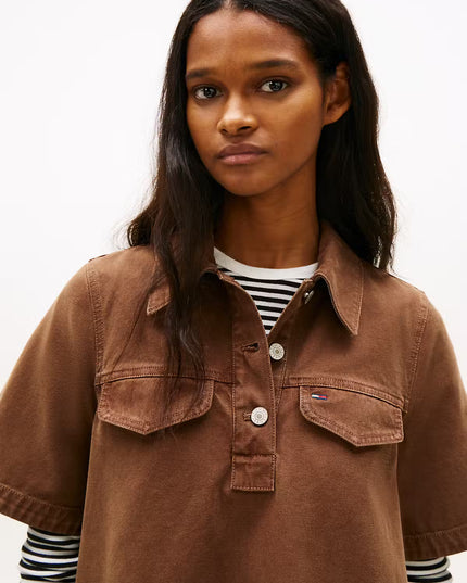 TJW Denim A-Line Dress - Chicory Roast