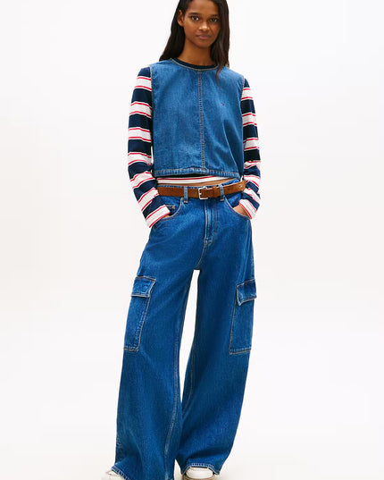 TJW Tie Side Chambray Blouse