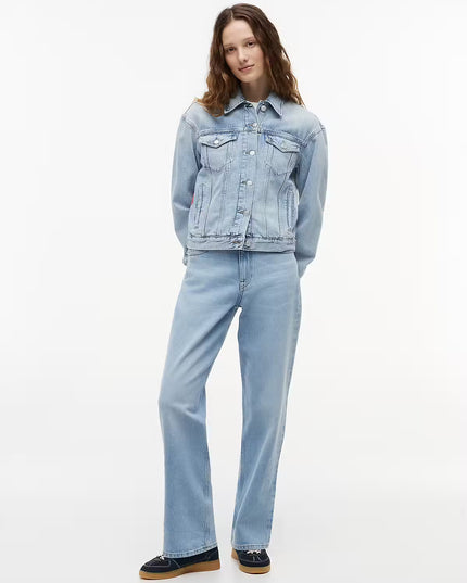 Layla High Rise Straight Jean - Light Blue