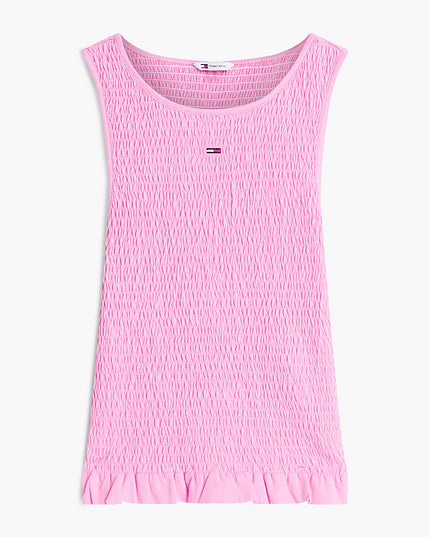Smock Slim Tank Top - Pink Daisy