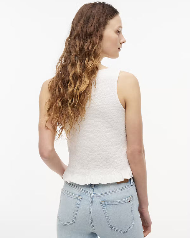 Smock Slim Tank Top - Ancient White