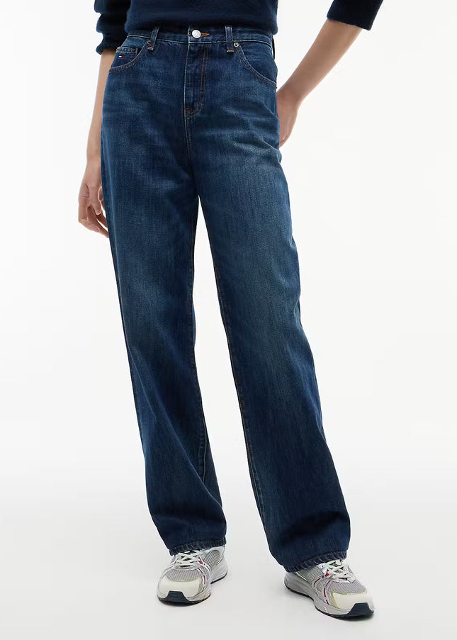 TJW Kira Mid Rise Straight Leg Jean