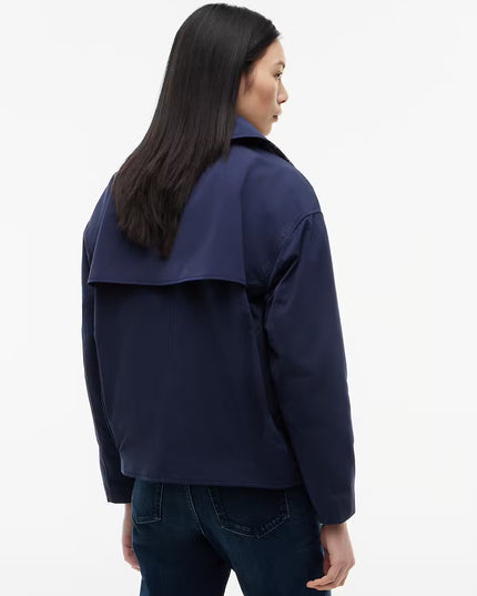 Short Trench Jacket - Dark Blue