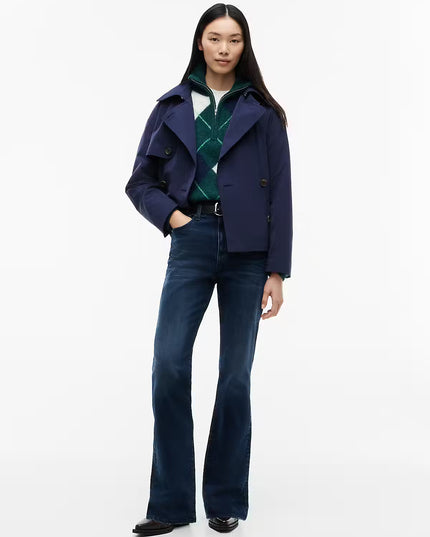 Short Trench Jacket - Dark Blue