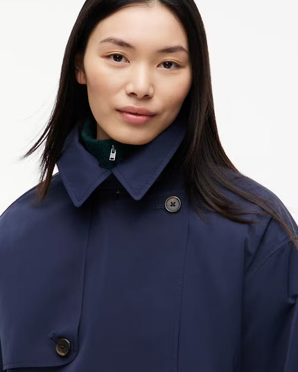 Short Trench Jacket - Dark Blue