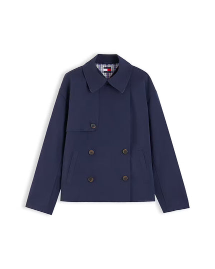 Short Trench Jacket - Dark Blue