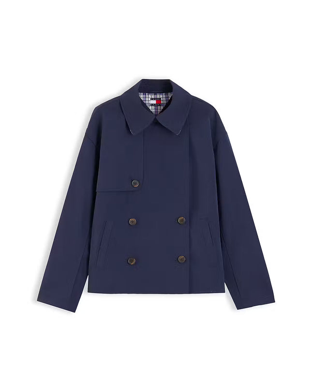 Short Trench Jacket - Dark Blue