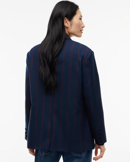 Wool Blend Double Breasted Blazer