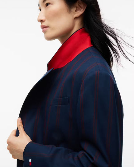 Wool Blend Double Breasted Blazer