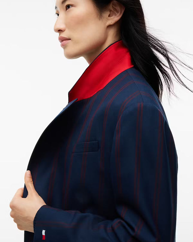 Wool Blend Double Breasted Blazer