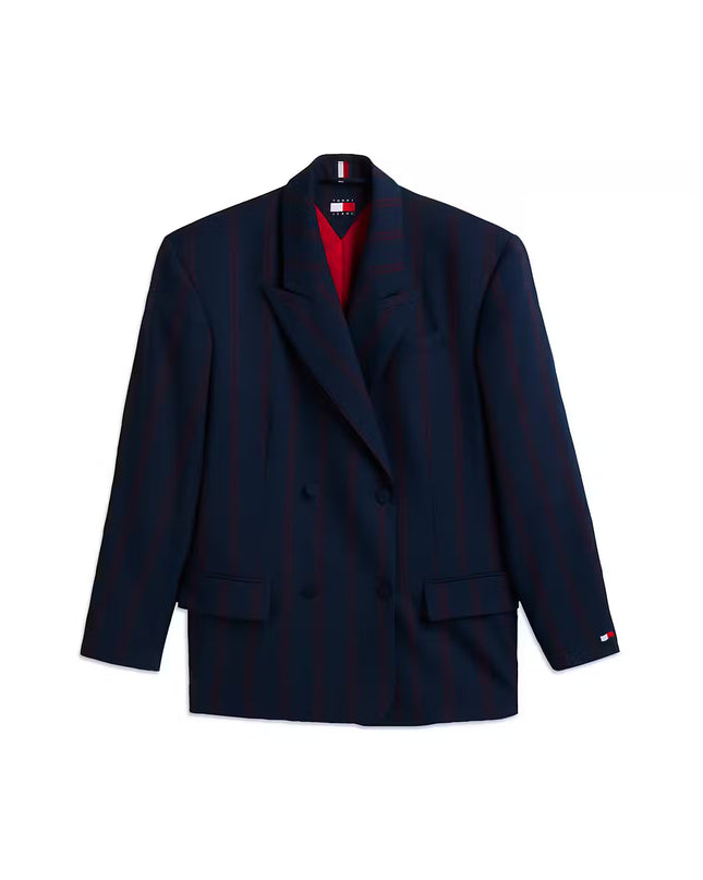 Wool Blend Double Breasted Blazer