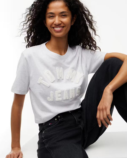 Textured Logo T-Shirt - Ice Grey Heather